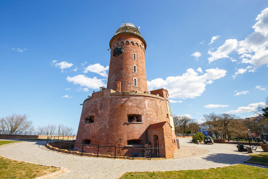 Harbor and the lighthouse in Kolobrzeg, Poland
