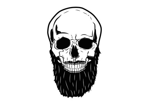 Illustration Vector Graphic Skull Pirate Hipster