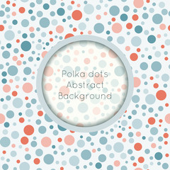 Polka dot seamless pattern with place for text