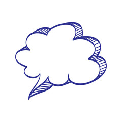 Hand drawn bubble cloud vector illustration