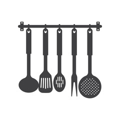 Kitchen utensils icon.