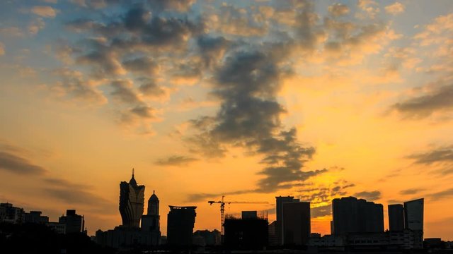 3 Shot Time Lapse Sunrise And Silhouette Building