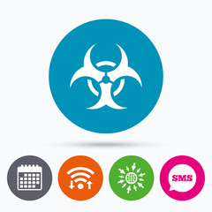 Biohazard sign icon. Danger symbol.