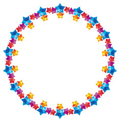 Round frame with stars