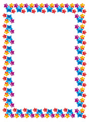 Vector frame with stars