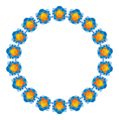 Round frame with stars