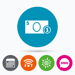 Cash sign icon. Money symbol. Coin.