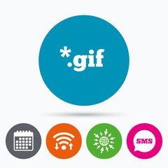 File GIF sign icon. Download image file.