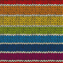 Sea mless pattern with knitted stripes