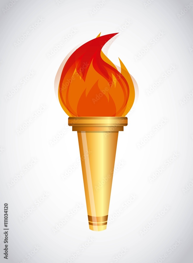 Sticker olympic torch design