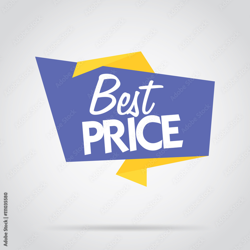 Canvas Prints badge isolated vector in flat design style. colorful abstract badge or label. best price offer.