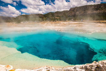 Old Large Grand Prismatic Spring, Yellowstone National Park, Wyoming