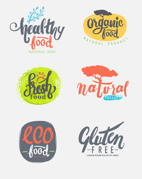 organic gluten logo and label.