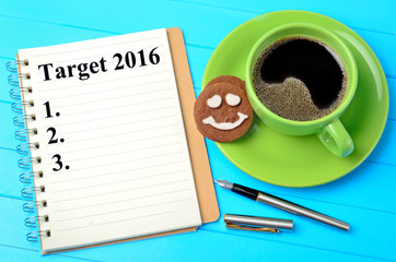 The words Target 2016
