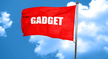 gadget, 3D rendering, a red waving flag