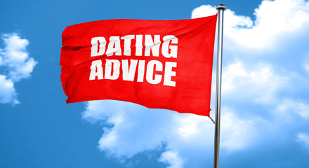 dating advice, 3D rendering, a red waving flag