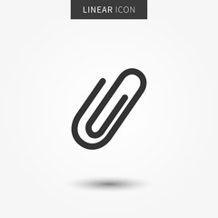 Attachment icon vector illustration. Isolated attachment symbol.
