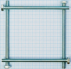 Technical subject is on the background millimeter paper