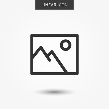 Image (picture) icon vector illustration. Isolated picture symbol.
