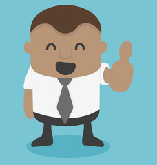 Young African businessman thumbs