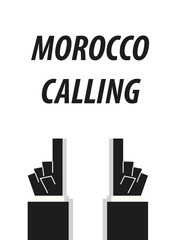 MOROCCO CALLING typography vector illustration