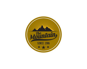 Mountains Outdoor Clothing Vintage Vector