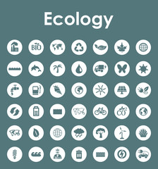 Set of ecology simple icons