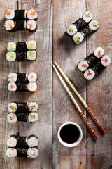 Maki Sushi Set with Soy Sauce