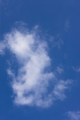 blue sky with hazy clouds