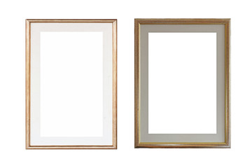 empty golden picture frames