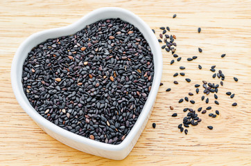 Heap of black Sesame.