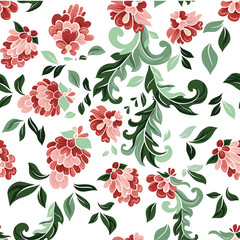 Beautiful floral seamless pattern .