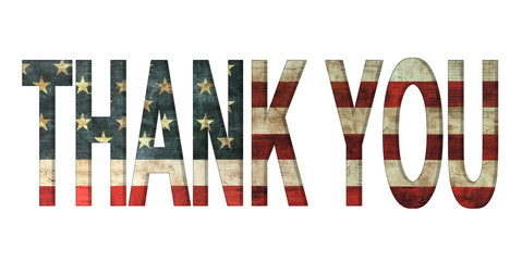 thank you vintage usa flag