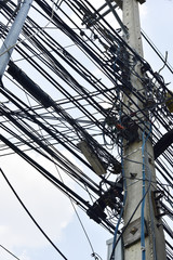 Fototapeta premium Electricity pole