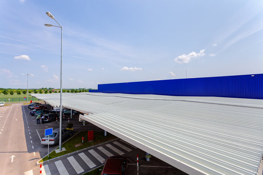 Perforated aluminum roof