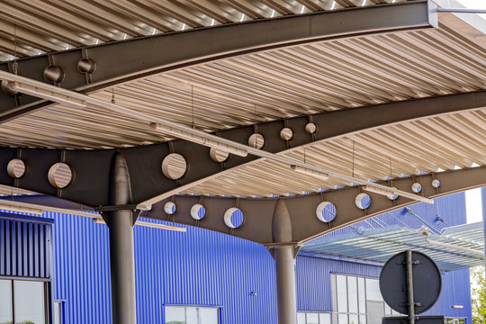 Perforated aluminum roof