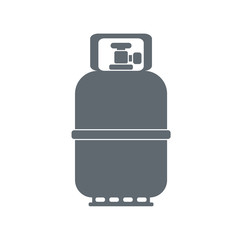 Camping gas container icon on white background