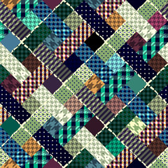 Fototapeta premium Vector seamlesspatchwork pattern