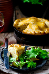  France tart with potato and bacon