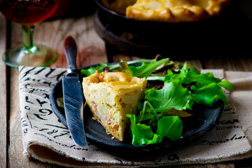  France tart with potato and bacon
