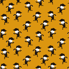 Cartoon businessman running