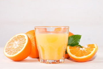 glass of orange juice on the table