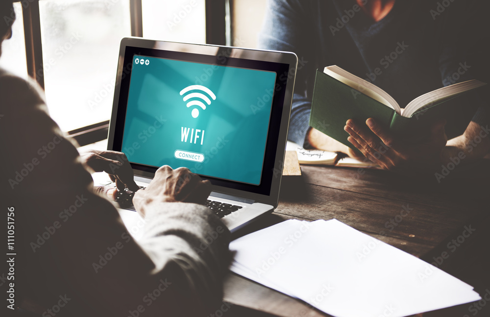 Wall mural internet wifi connection access hotspot