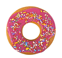 Sprinkled gingerbread isolated on a white background