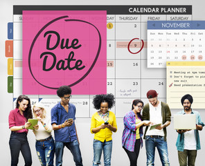 Due Date Appointment Day Event Important Concept