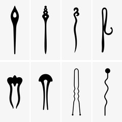 Hair pins, shade pictures