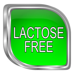 Lactose free Button - 3D illustration