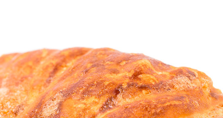 Closeup of chicken pie crust.