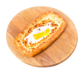 Traditional georgian pie Khachapuri.