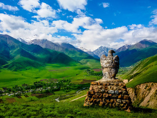 Issik-Ata gorge, Kyrgyzstan. - obrazy, fototapety, plakaty